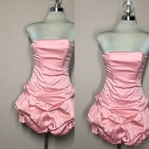 COPY - City Triangle, Designed Elegant Pink Satin Strapless Dress Size 5 Juniors